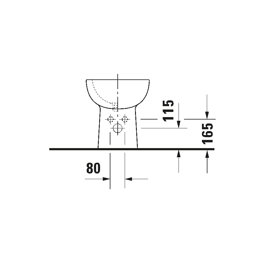 Duravit 22411000002 - Põrandale paigaldatav bidee D-CODE 35,5x52,5 cm keraamika/läikiv valge