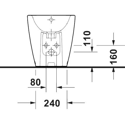 Duravit 2294100000 - Põrandale paigaldatav bidee D-NEO keraamika/läikiv valge
