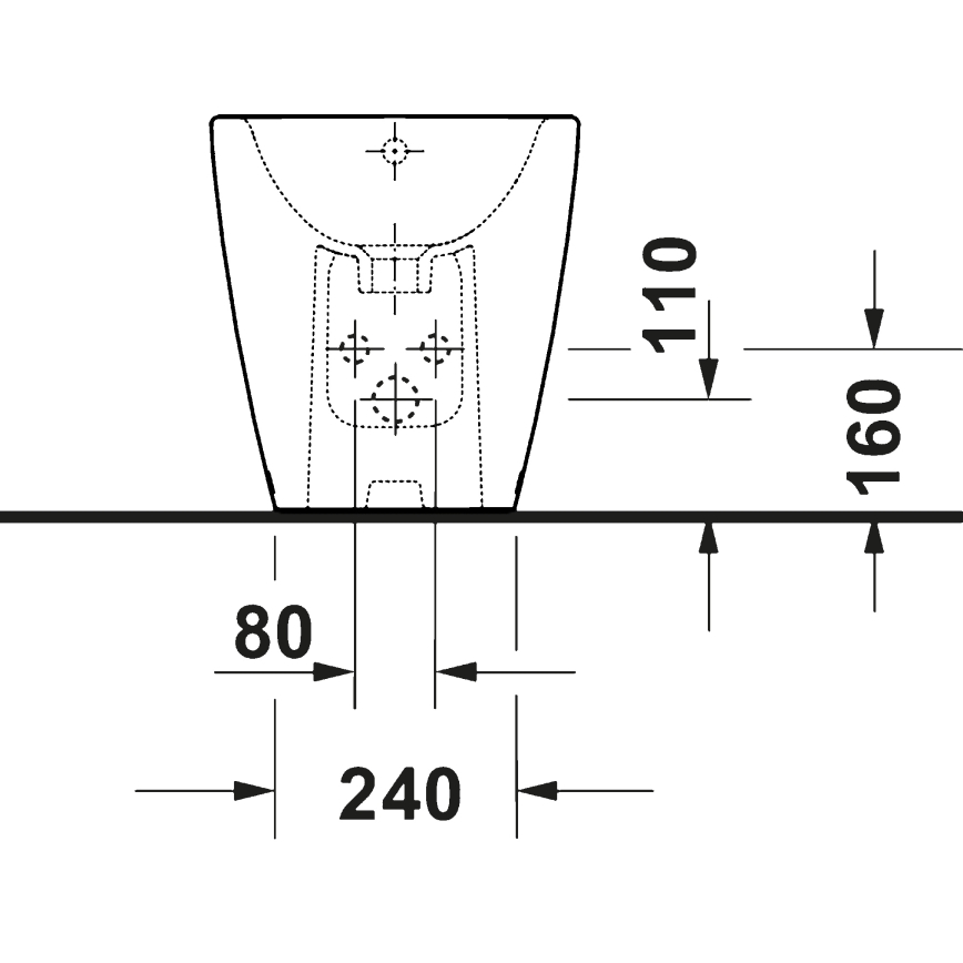 Duravit 2294100000 - Põrandale paigaldatav bidee D-NEO keraamika/läikiv valge