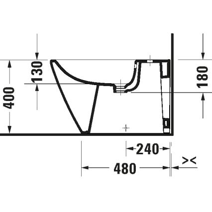 Duravit 2294100000 - Põrandale paigaldatav bidee D-NEO keraamika/läikiv valge