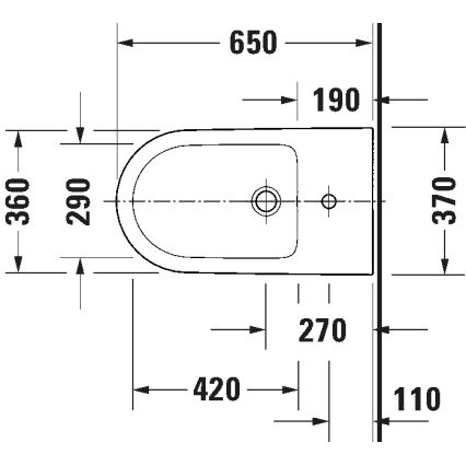 Duravit 2294100000 - Põrandale paigaldatav bidee D-NEO keraamika/läikiv valge