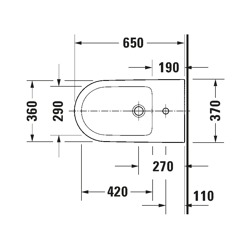 Duravit 2294100000 - Põrandale paigaldatav bidee D-NEO keraamika/läikiv valge