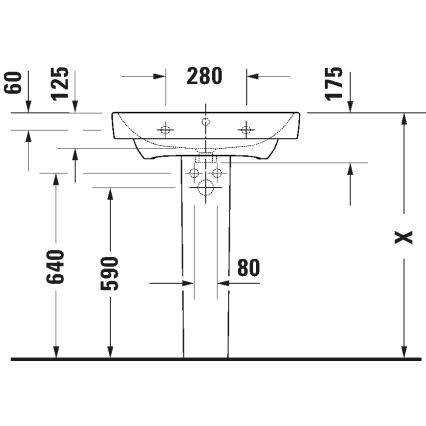 Duravit 23756500002 - Seinale kinnitatav valamu D-NEO 65x46 cm keraamika/läikiv valge