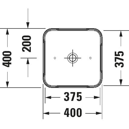 Duravit 2397400070 - Lauapealne valamu D-NEO 40x40 cm keraamika/läikiv valge