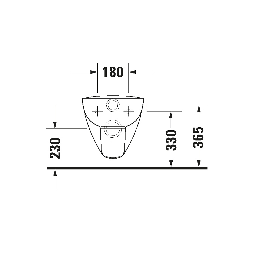 Duravit 25700920002 - Seinakinnitusega Rimless WC D-CODE keraamika/läikiv valge