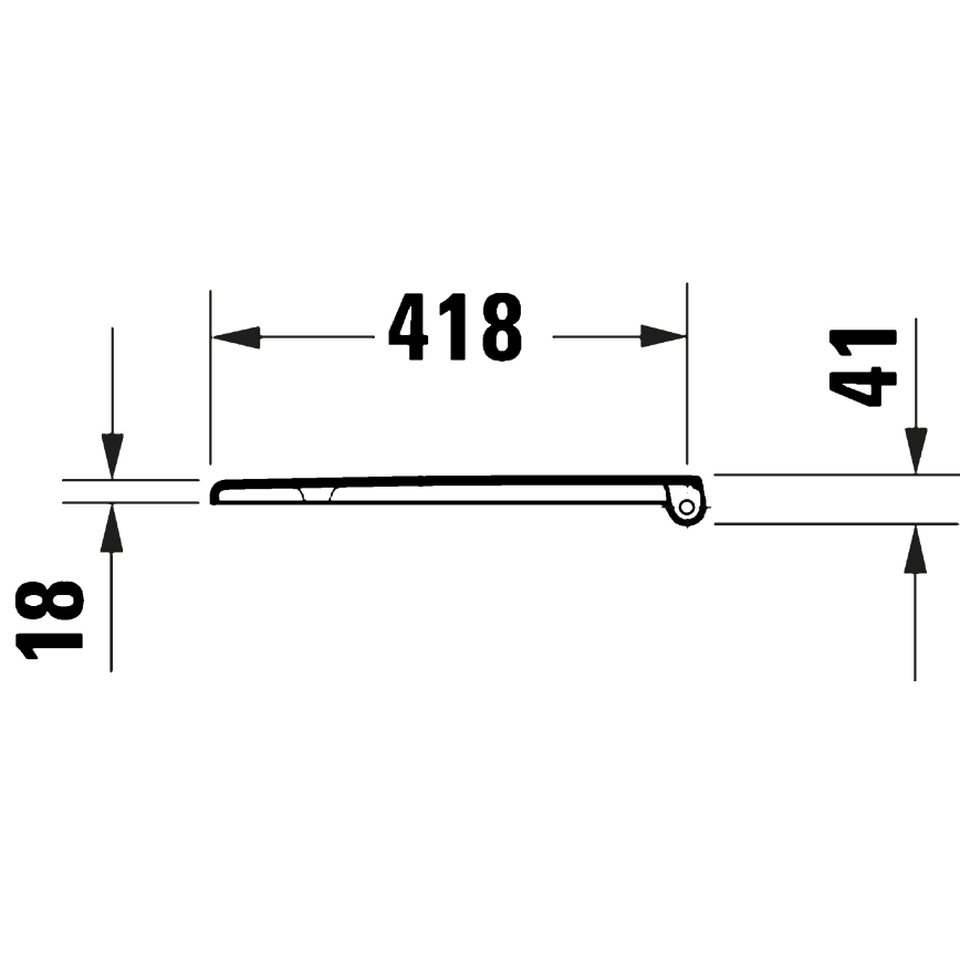 Duravit 28210000 - WC-istme kaas D-CODE 37,4x43,3 cm valge