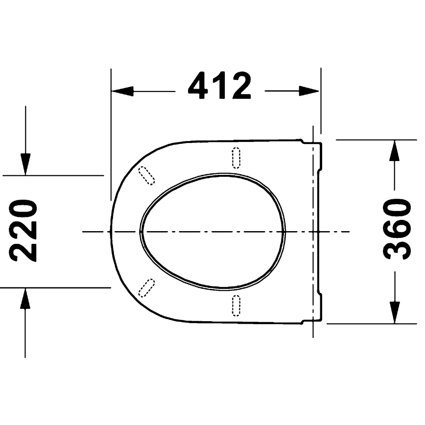 Duravit 28310000 - WC-poti kaas D-CODE 37,4x42 cm, valge
