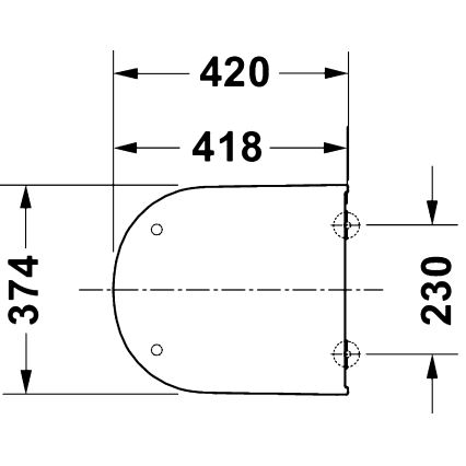 Duravit 28310000 - WC-poti kaas D-CODE 37,4x42 cm, valge
