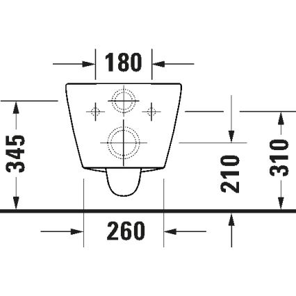 Duravit 29030900212 - Seinale kinnitatav servavaba WC-pott D-CODE, keraamiline/läikiv valge