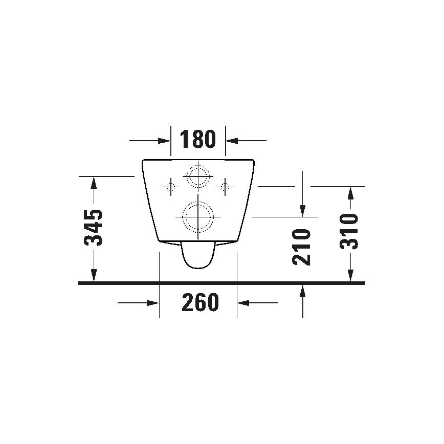 Duravit 29030900212 - Seinale kinnitatav servavaba WC-pott D-CODE, keraamiline/läikiv valge
