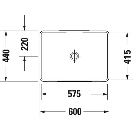 Duravit 358600079 - Süvistatav valamu D-NEO 60x44 cm keraamika/läikiv valge
