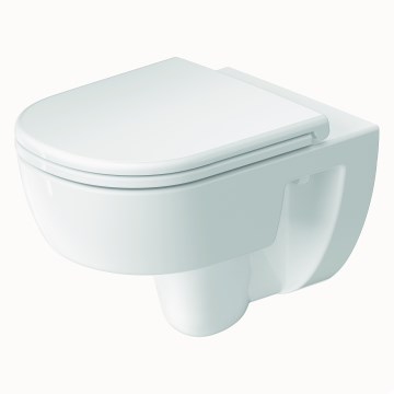 Duravit 45130900B2 - Seinale riputatav ääreta WC SoftClose-istmega D-CODE keraamika/läikiv valge