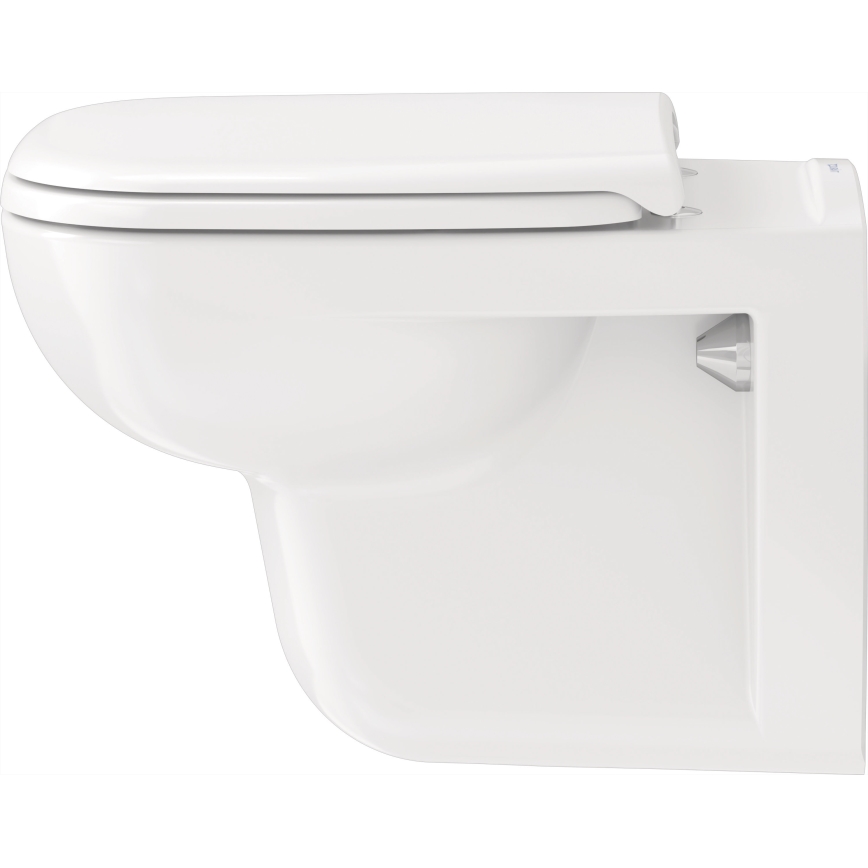 Duravit 45350900A1 - seinale paigaldatav WC koos SoftClose-istmekaane, D‑CODE, keraamika / läikiv valge