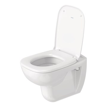 Duravit 45350900A1 - seinale paigaldatav WC koos SoftClose-istmekaane, D‑CODE, keraamika / läikiv valge
