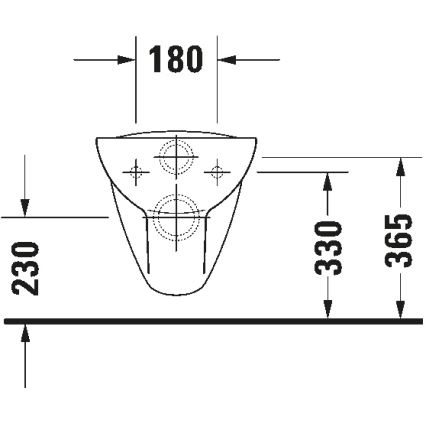 Duravit 45351900A1 - Seinale riputatav WC koos istmekaanega D-CODE keraamika/läikiv valge
