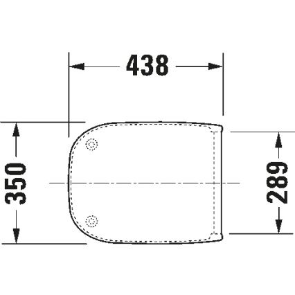 Duravit 67390099 - WC-poti kaas SoftClose D-CODE 35x43,8 cm valge