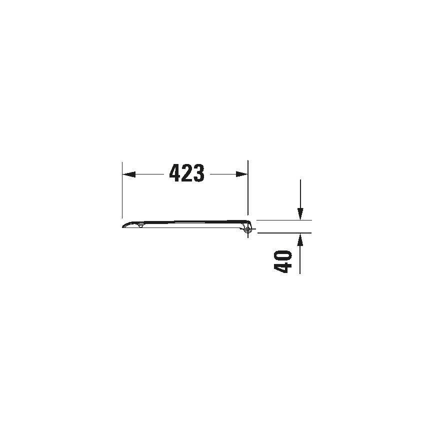 Duravit 67390099 - WC-poti kaas SoftClose D-CODE 35x43,8 cm valge