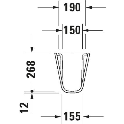Duravit 8571800002 - sifoni kate D-CODE 30x26,8 cm keraamika/läikiv valge