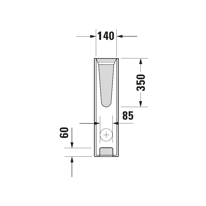 Duravit 8632700002 - Sifoonikate D-CODE 70,5x19 cm keraamika/läikiv valge