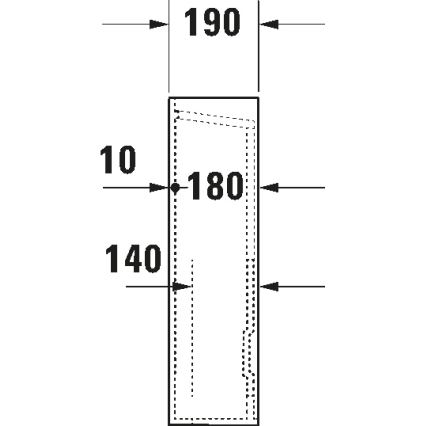 Duravit 8632700002 - Sifoonikate D-CODE 70,5x19 cm keraamika/läikiv valge