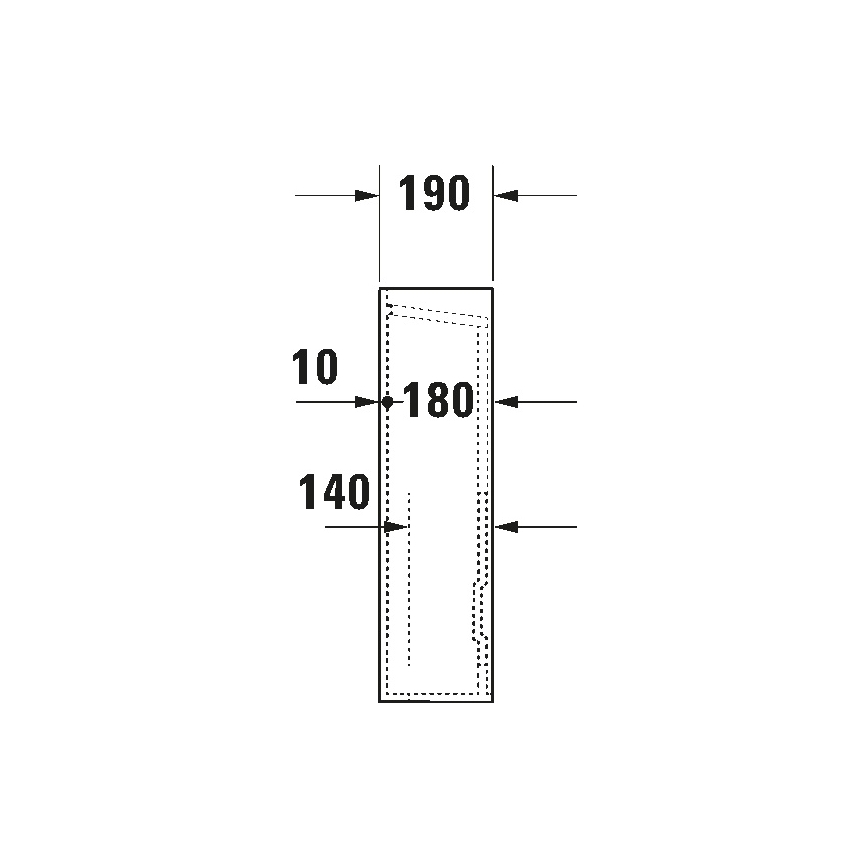 Duravit 8632700002 - Sifoonikate D-CODE 70,5x19 cm keraamika/läikiv valge