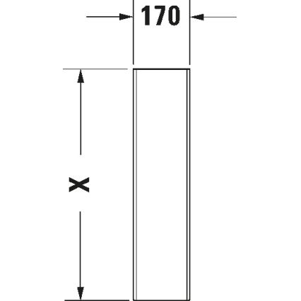Duravit 8632700002 - Sifoonikate D-CODE 70,5x19 cm keraamika/läikiv valge
