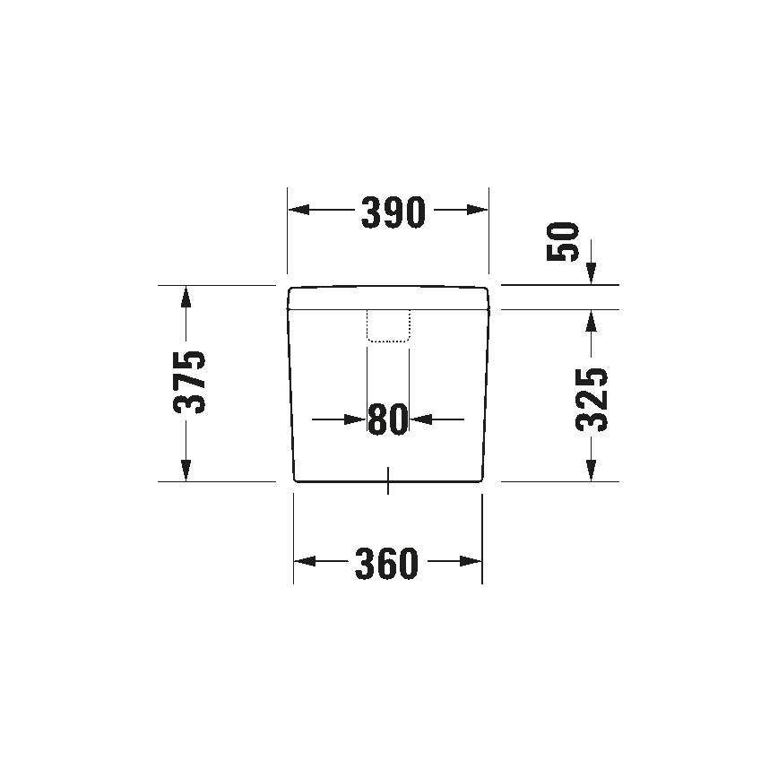 Duravit 927000004 - WC loputuspaak D-CODE 6/3 l keraamika/valge