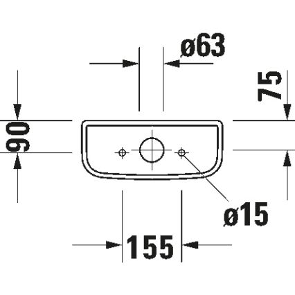 Duravit 927000004 - WC loputuspaak D-CODE 6/3 l keraamika/valge