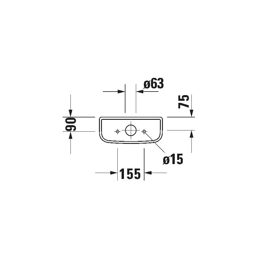 Duravit 927000004 - WC loputuspaak D-CODE 6/3 l keraamika/valge