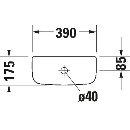 Duravit 927000004 - WC loputuspaak D-CODE 6/3 l keraamika/valge