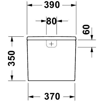 Duravit 9530000852 - WC-loputuspaak D-CODE 4,5/3 l, keraamika/valge