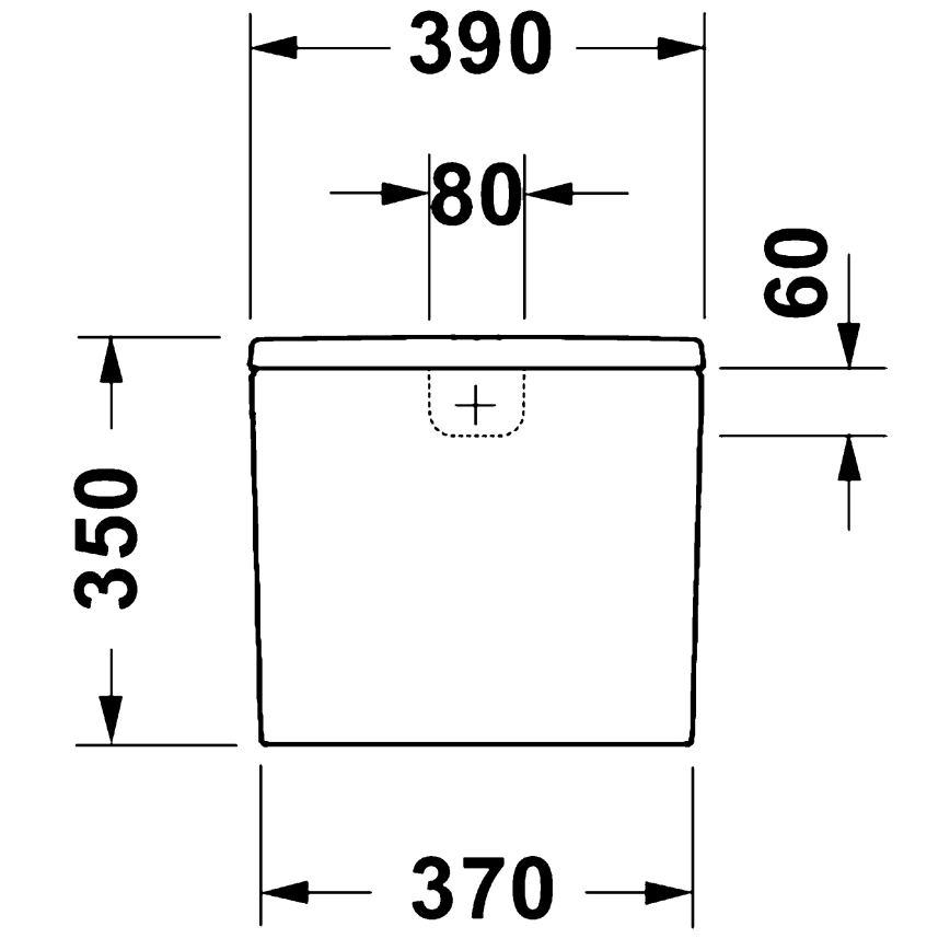 Duravit 9530000852 - WC-loputuspaak D-CODE 4,5/3 l, keraamika/valge