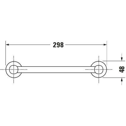 Duravit 99141000 - Vannikäepide D-CODE 28,4 cm läikiv kroom