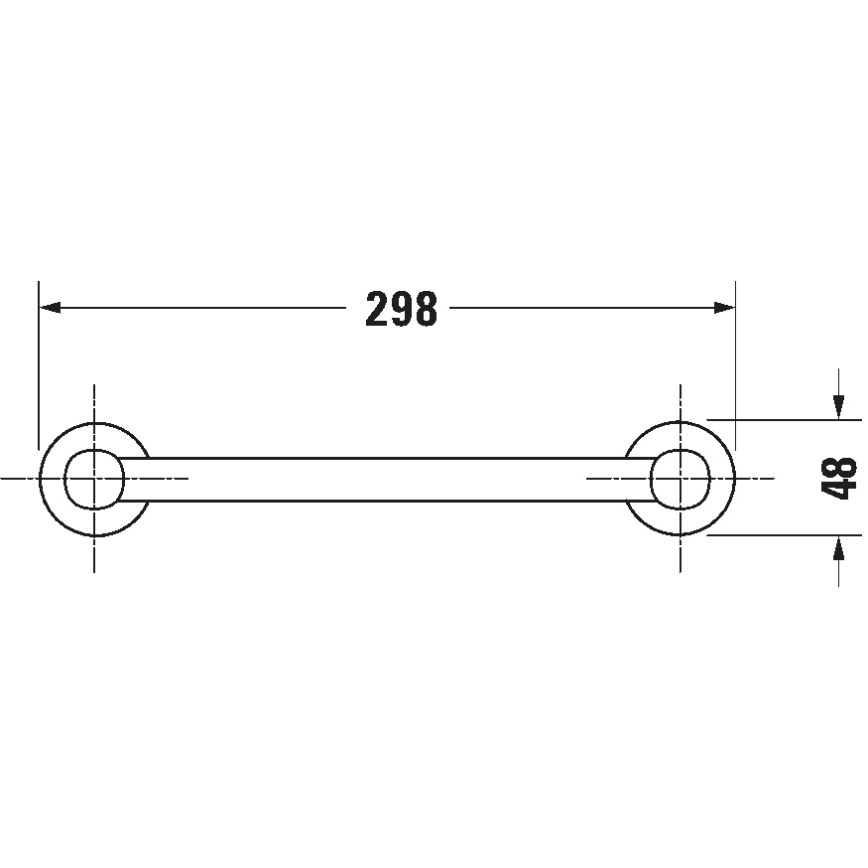 Duravit 99141000 - Vannikäepide D-CODE 28,4 cm läikiv kroom