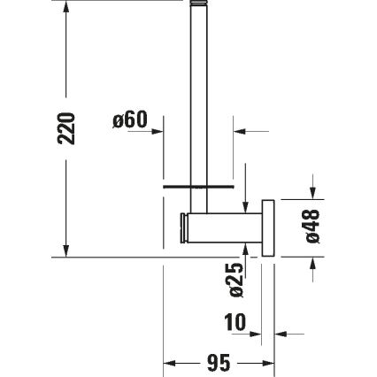 Duravit 99151000 - tualettpaberi hoidik D-CODE, läikiv kroom