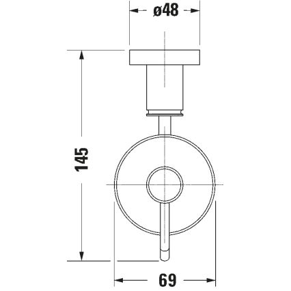 Duravit 99161000 -Seinale kinnitatav seebidosaator D-CODE 390 ml matistatud klaas/läikiv kroom