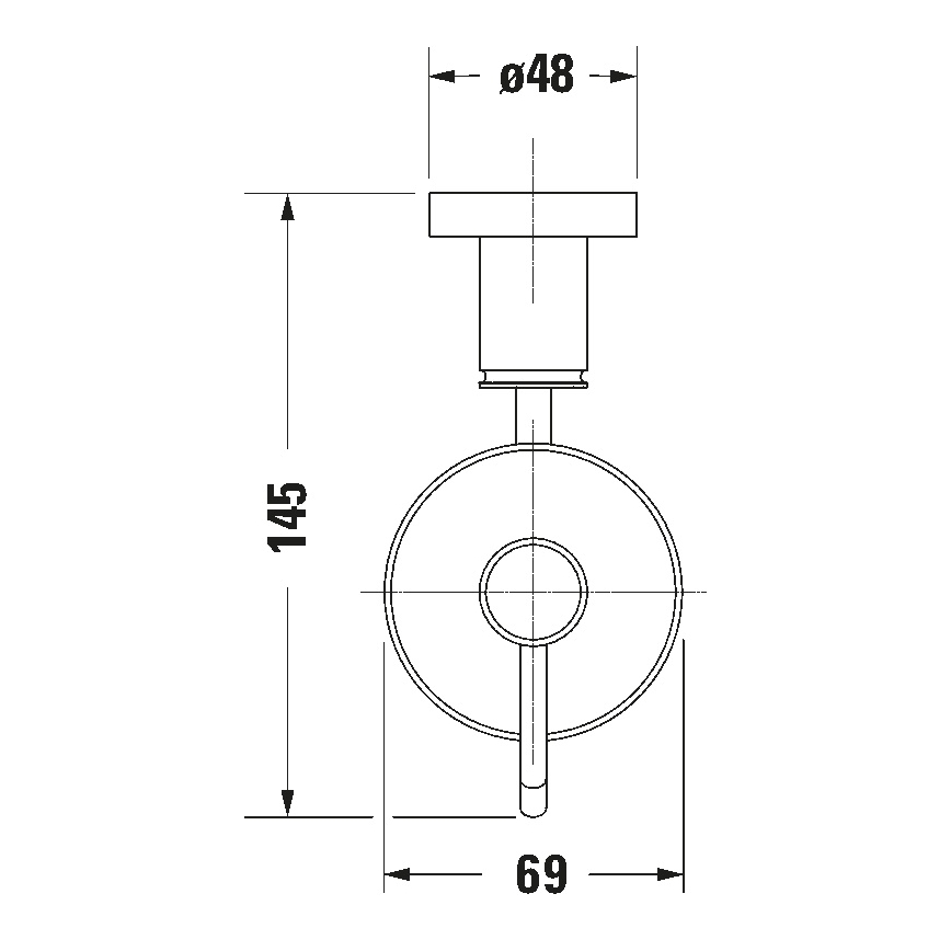 Duravit 99164600 - Seinale kinnitatav seebidosaator D-CODE 390 ml piimjas klaas/matt must