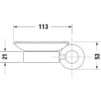 Duravit 99174600 - Seinale paigaldatav D-CODE seebialus vasakpoolne matt must