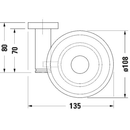 Duravit 99181000 - D-CODE seinakinnitusega seebialus, parempoolne, läikiv kroom