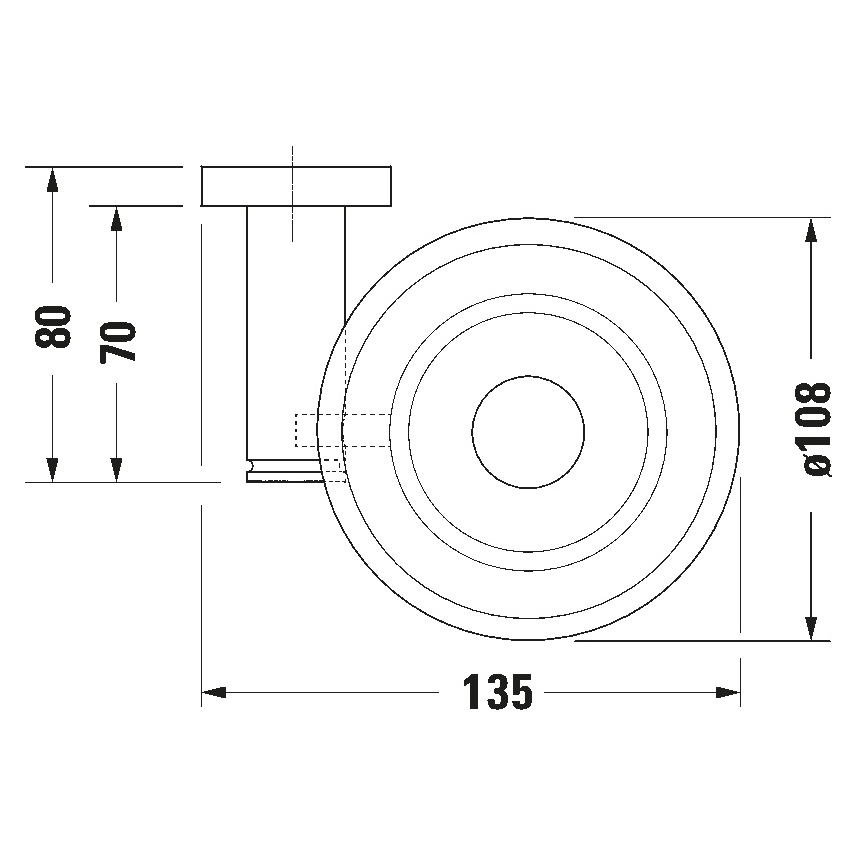 Duravit 99181000 - D-CODE seinakinnitusega seebialus, parempoolne, läikiv kroom