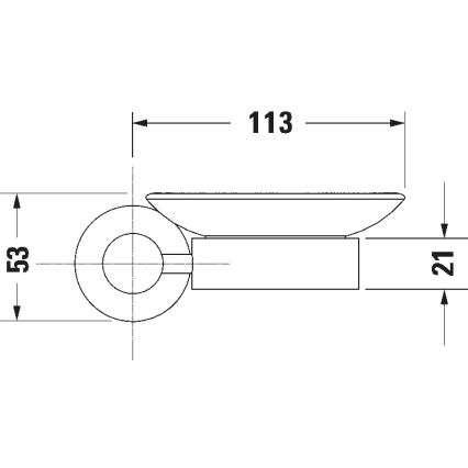 Duravit 99184600 - Seinale paigaldatav seebialus D-CODE parempoolne matt must
