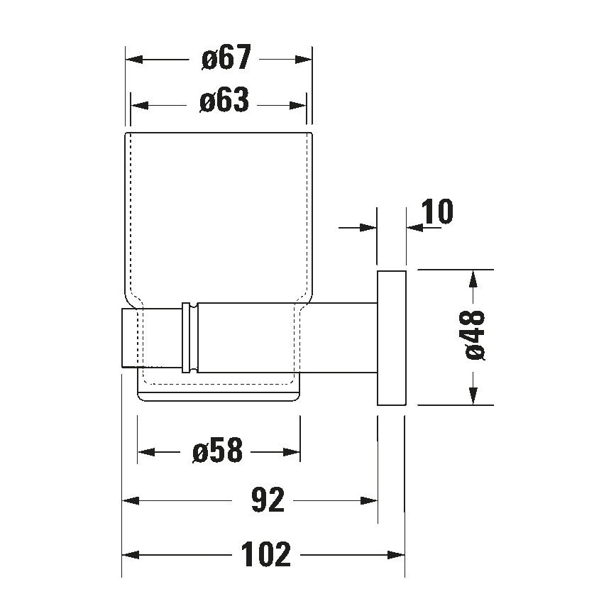Duravit 99191000 - seinale kinnitatav hambaharjade hoidik D-CODE vasakpoolne läikiv kroom