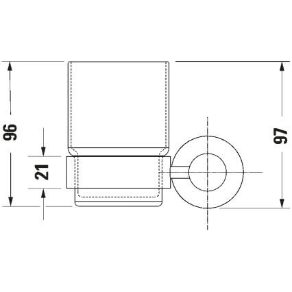 Duravit 99191000 - seinale kinnitatav hambaharjade hoidik D-CODE vasakpoolne läikiv kroom