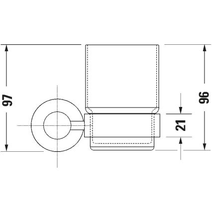 Duravit 99201000 - D-CODE seinale kinnitatav hambaharja hoidik, parempoolne, läikiv kroom