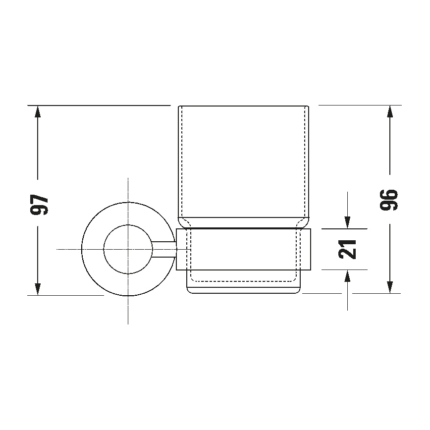 Duravit 99201000 - D-CODE seinale kinnitatav hambaharja hoidik, parempoolne, läikiv kroom