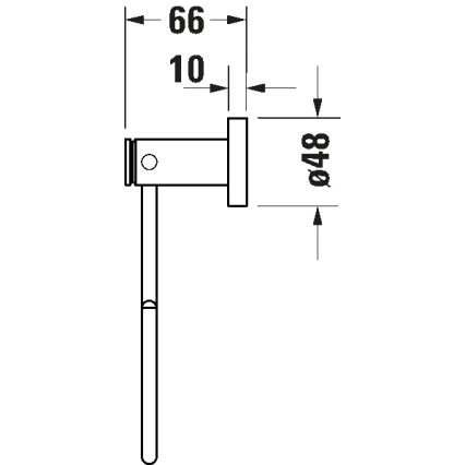 Duravit 99214600 - Seinale kinnitatav rätikuhoidja D-CODE mattmust