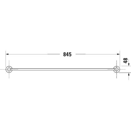Duravit 99231000 - Seinale kinnitatav rätikuhoidja D-CODE 84,5 cm, läikiv kroom