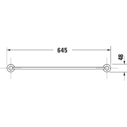 Duravit 99241000 - Seinale kinnitatav rätikuhoidik D-CODE 64,5 cm läikiv kroom