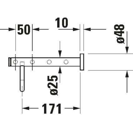 Duravit 99251000 - seinale kinnitatav rätikuhoidja D-CODE 65 cm läikiv kroom