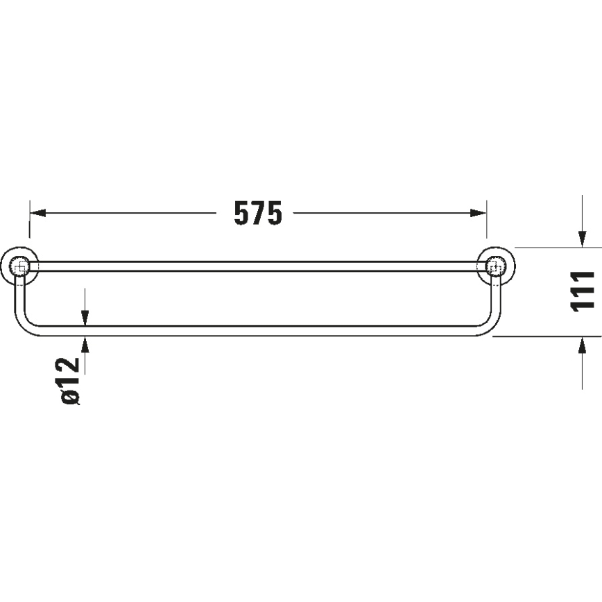 Duravit 99251000 - seinale kinnitatav rätikuhoidja D-CODE 65 cm läikiv kroom